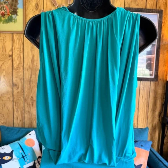 BCBGMAXAZRIA Teal Sleeveless RetrDress - Picture 5 of 12